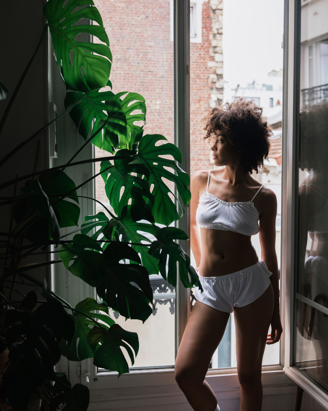 ENSEMBLE DE LINGERIE EN COTON BLANC NO COMMENT