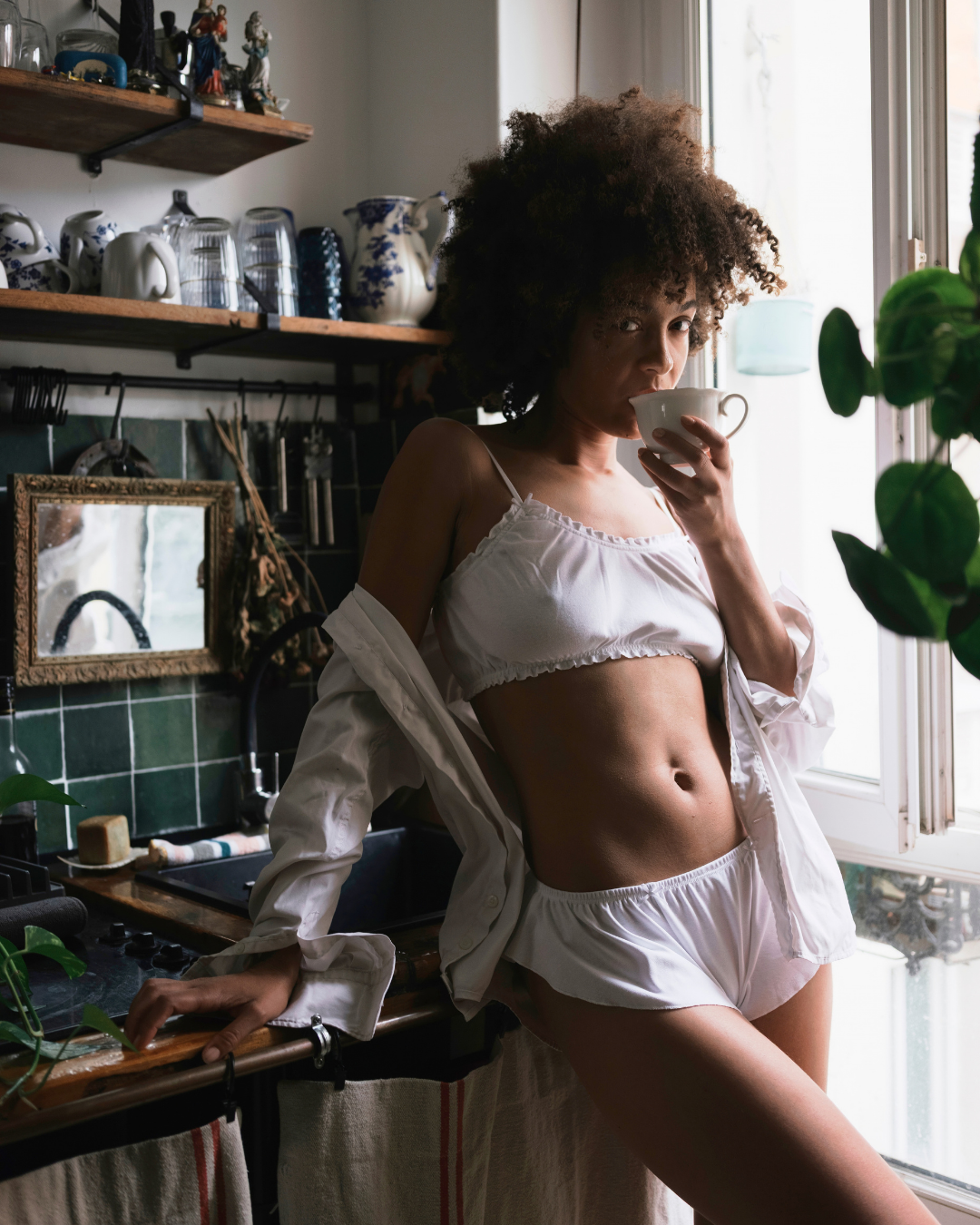 ENSEMBLE DE LINGERIE EN COTON BLANC NO COMMENT